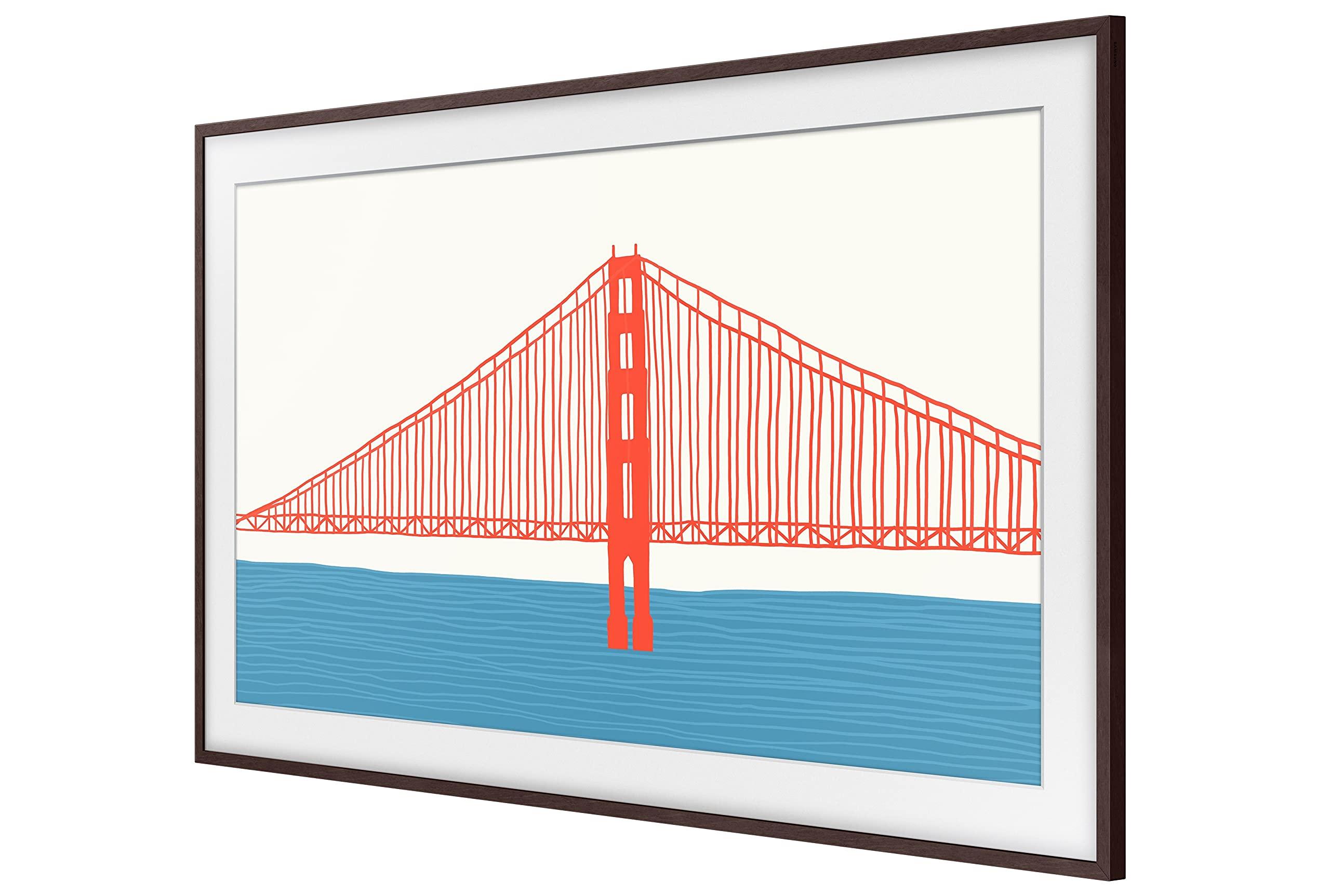 SAMSUNG SAMSUNG 75-inch The Frame Customizable Bezel, Modern Brown (VG-SCFA75BWBZA, 2021 Model)