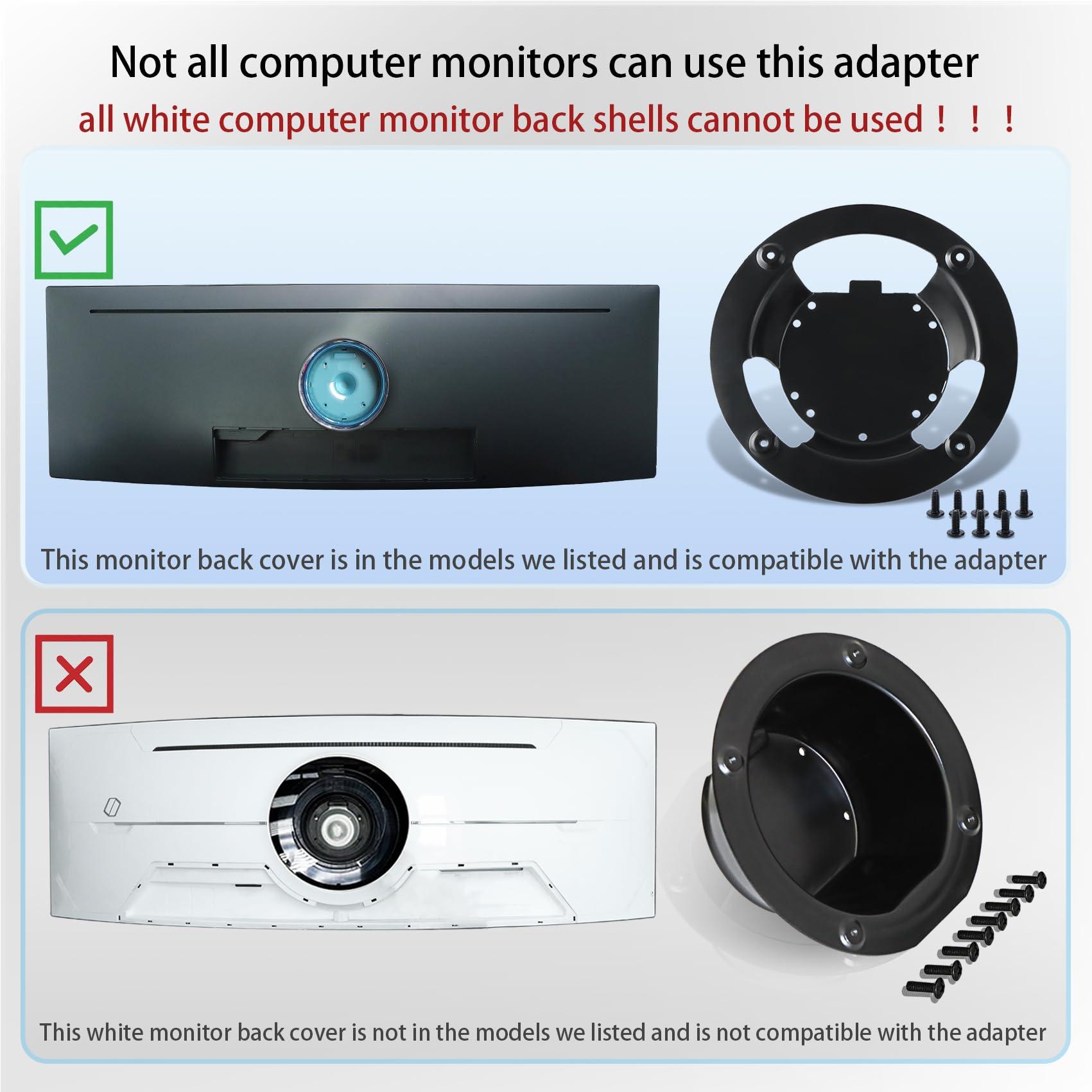 Tjyuze BN96-42913A/BN61-14898A Wall Mount Adapter Bracket Compatible with Samsung Odyssey G6 VESA G7 27\" 28\" 32\" 49\" LC27G75T S28BG702EC LC32G75T C49HG90D C49J890D S49A950UIC C49RG90SSN