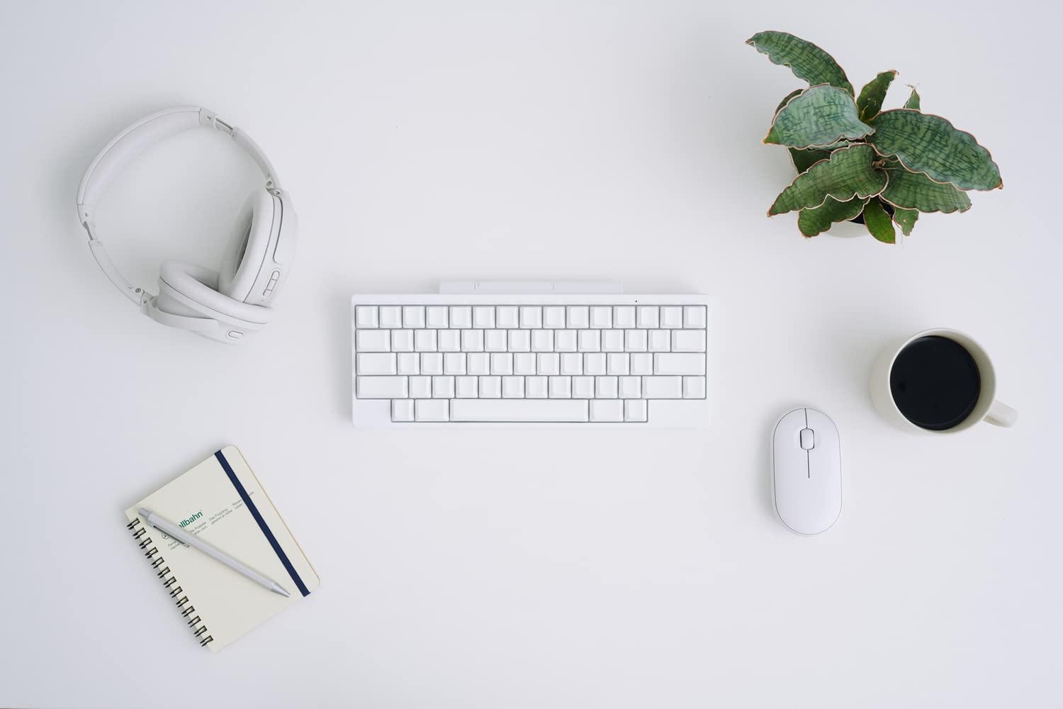 HHKB HHKB - Happy Hacking Keyboard Professional Hybrid Type-S Snow (Wireless, Bluetooth, Wired, USB, Silent, Mac, Windows, White, Blank) with 2 Year Advance Exchange Warranty