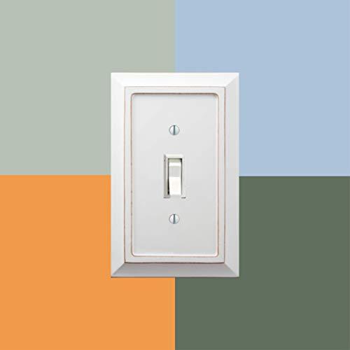 AMERELLE Amerelle 4040DDW Savannah Wallplate, 1 Duplex, Distressed White