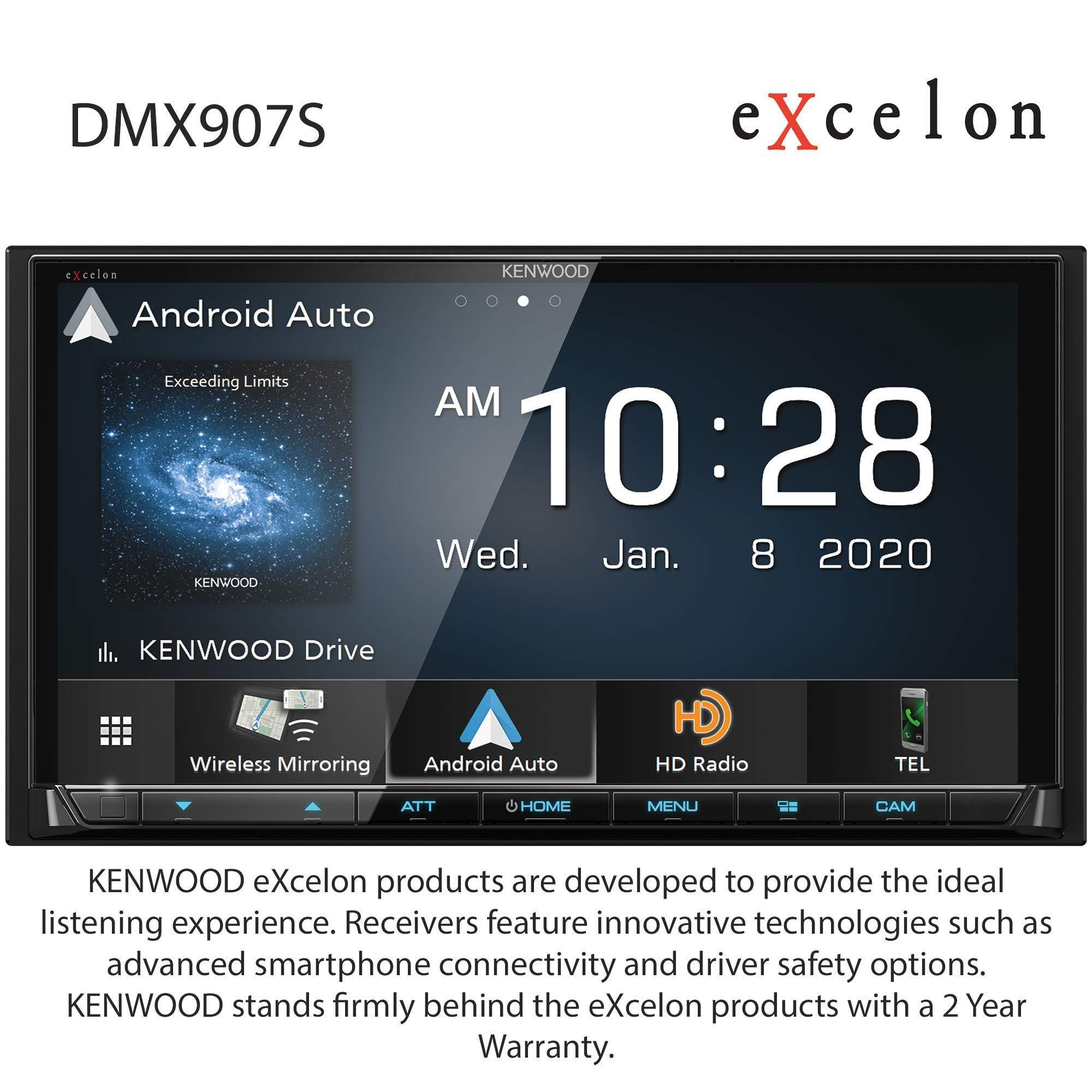 Kenwood Kenwood DMX907S Excelon 6.95 Inch Capacitive Screen Multimedia Receiver (Renewed)