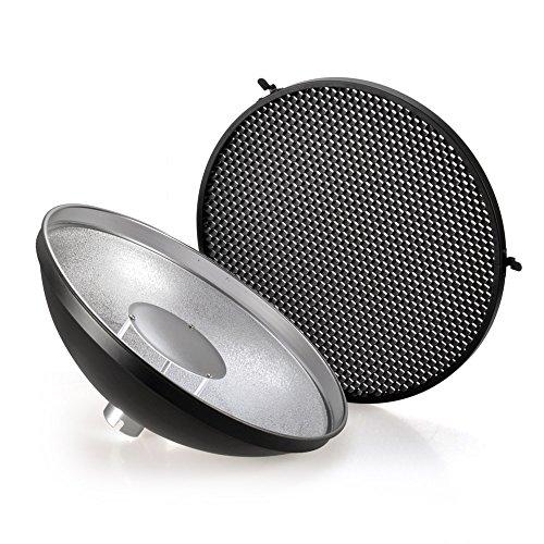 GODOX Godox AD-S3 Beauty Dish Reflector with Honeycomb Cover for Godox AD200PRO AD200 Pocket Flash Godox AD180 AD360 AD360II Flash Speedlite - Including Cleaning Kit