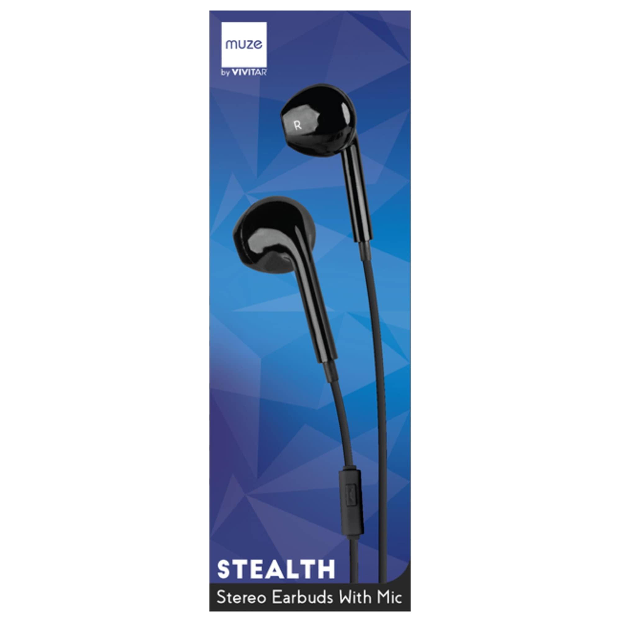 Vivitar Vivitar Stereo In-Ear Headphones, Black, MUZ1003-BLK-OD
