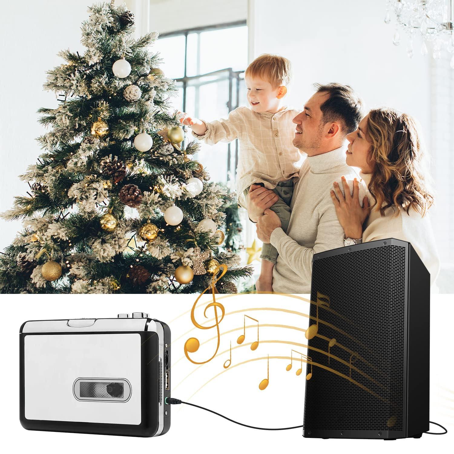 Reshow Reshow Portable Cassette Player, Best Overall Standalone USB Cassette to MP3 Converter, Audio Music Cassette Tape to Digital Converter Player (White)