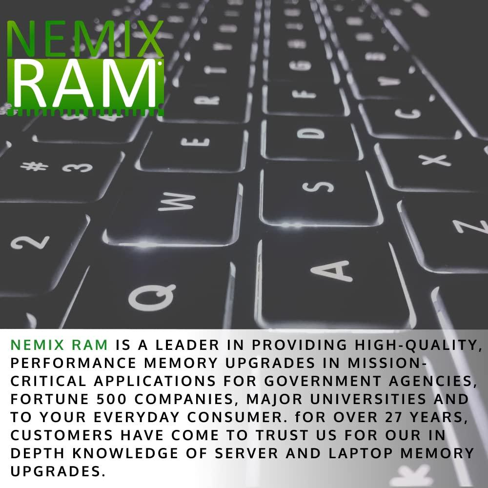 NEMIX RAM NEMIX RAM 4GB (1X4GB) DDR2 800MHZ PC2-6400 2Rx8 1.8V 200-PIN Non-ECC SODIMM Compatible with Dell A2887203 Laptop PC Memory