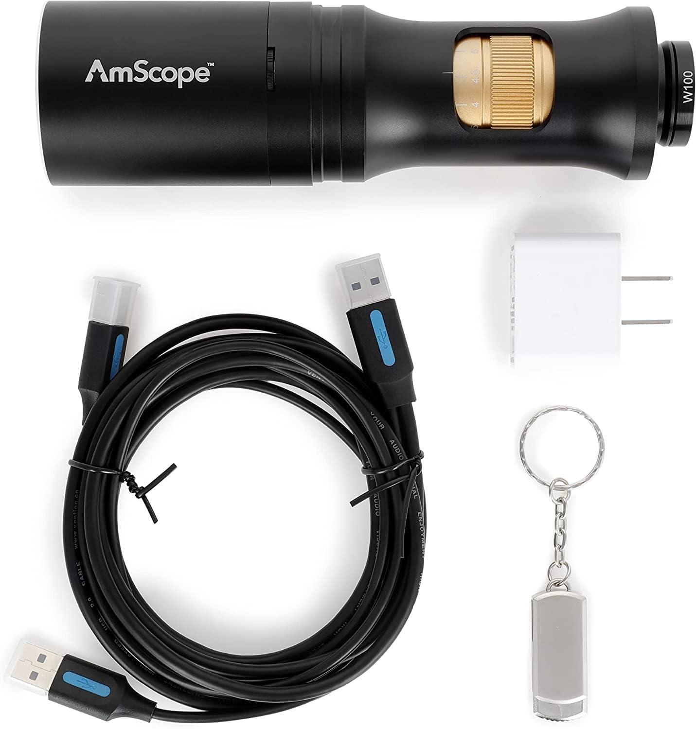 AmScope AmScope - 1080p HDMI All-in-One Digital Microscope with Zoom Optics on Articulating Arm with Pillar - DM756H2D-APC