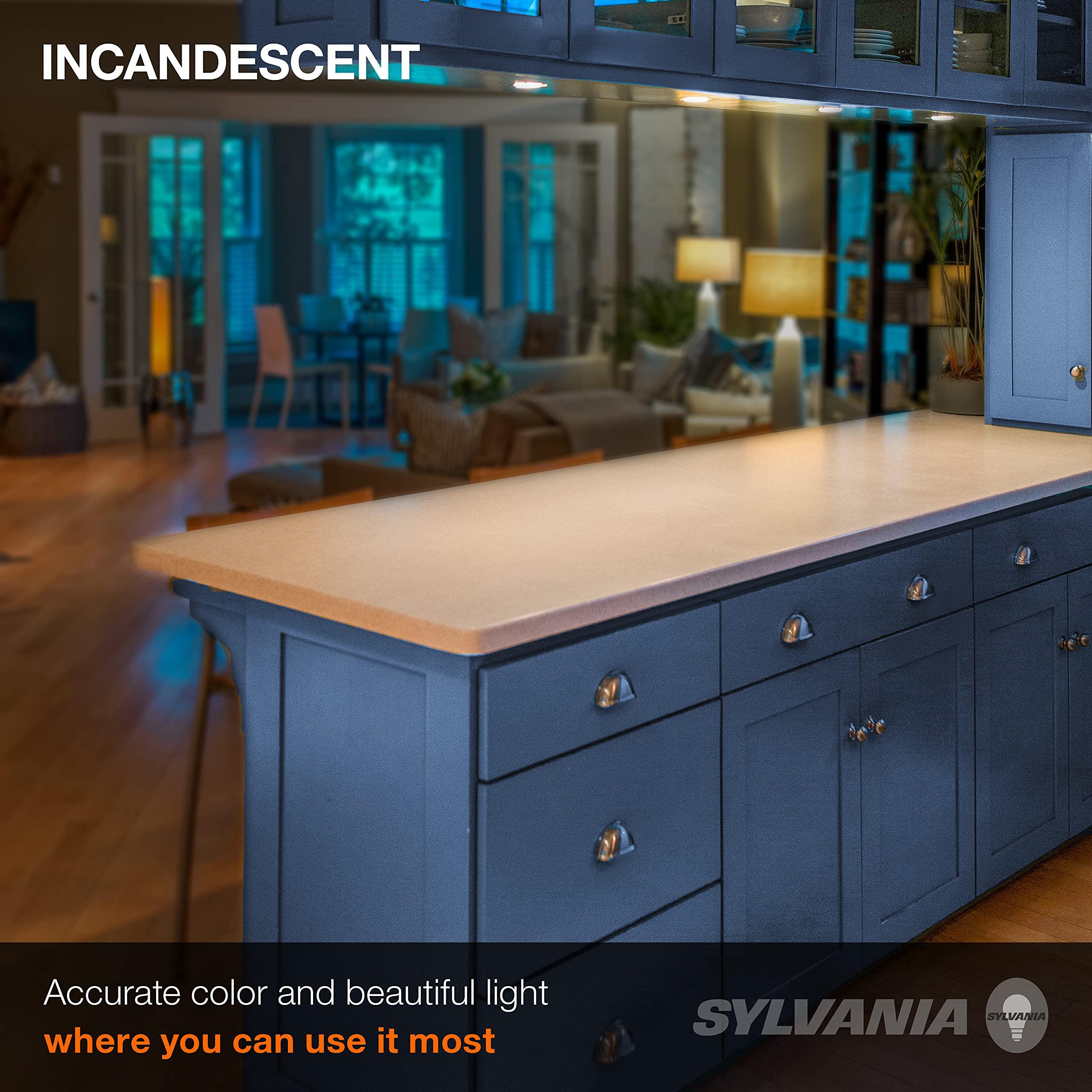 LEDVANCE SYLVANIA Mini-Floodnight Incandescent Bulb, 25W R14, Intermediate Base, Reflector, 130 Lumens, 2850K, 120V, Frosted - 1 Pack (14784), Warm White