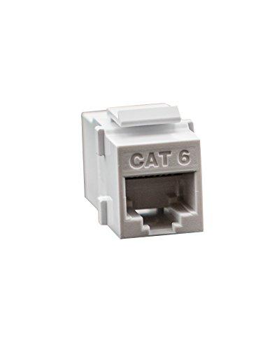 On-Q Legrand - On-Q Cat 6 Coupler, Keystone Insert, White, WP3452WHV1 0.8" x 3.125" x 5.0"