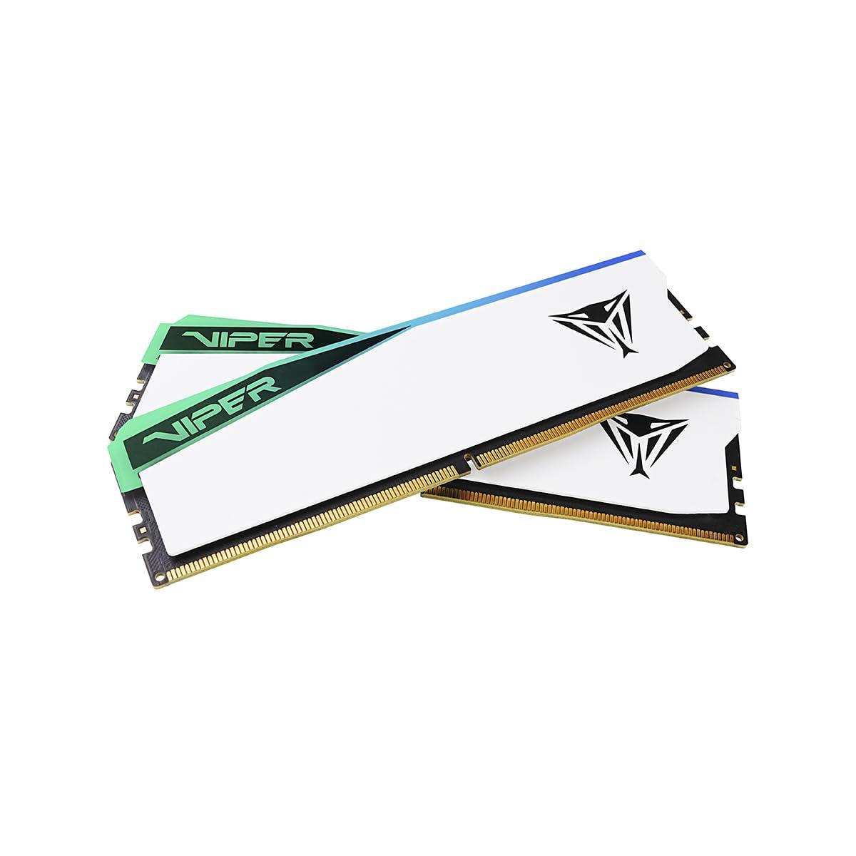 Patriot Memory Patriot Viper Elite 5 RGB DDR5 RAM 32GB (2X16GB) 6200MT/s CL42 1.35v UDIMM Desktop Gaming Memory Kit Compatible with Intel XMP/AMD Expo - PVER532G62C42KW