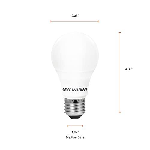 LEDVANCE SYLVANIA LED A19 Light Bulb, 60W Equivalent, Efficient 8.5W, Frosted, 5000K, Daylight - (79284), 4 Count (Pack of 1)
