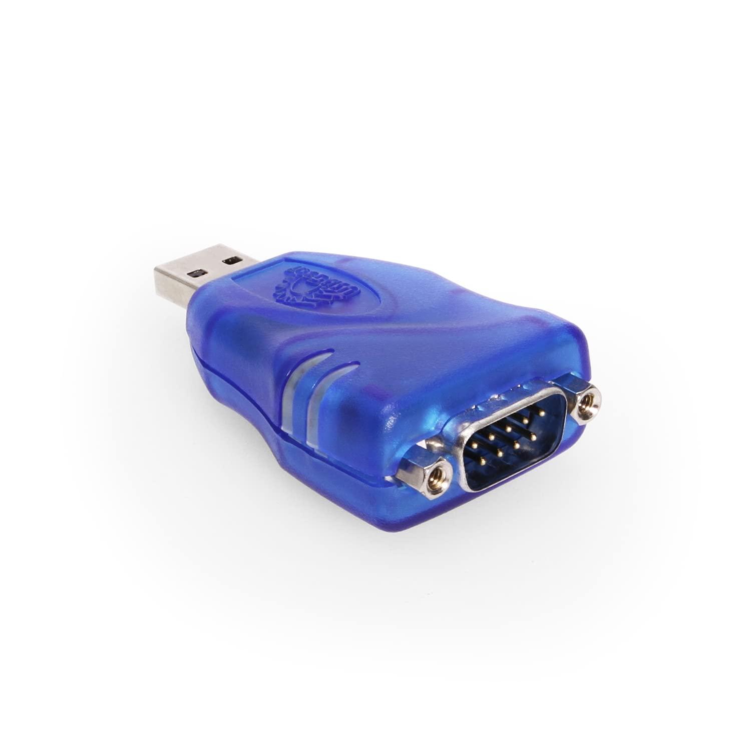 USBGear USB RS-232 Serial Adapter DB-9 Male works with all Windows and Mac