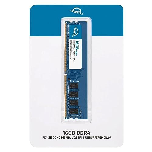 OWC OWC 16GB DDR4 2666MHz PC4-21300 CL19 1.2V 288-Pin Non-ECC UDIMM Memory RAM Compatible with Hp Prodesk 400 G6 Sff 400 G6 Tower 600 G5 Sff 600 G5 Tower