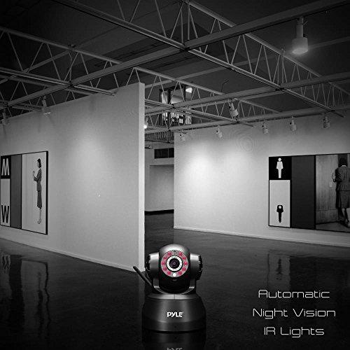 Pyle Indoor Wireless Security IP Camera - Home WiFi Remote Video Monitor w/Motion Detection and Night Vision - PTZ Pan Tilt Network Surveillance, Voice Mic Audio for Mobile, Windows & Mac - Pyle PIPCAM5