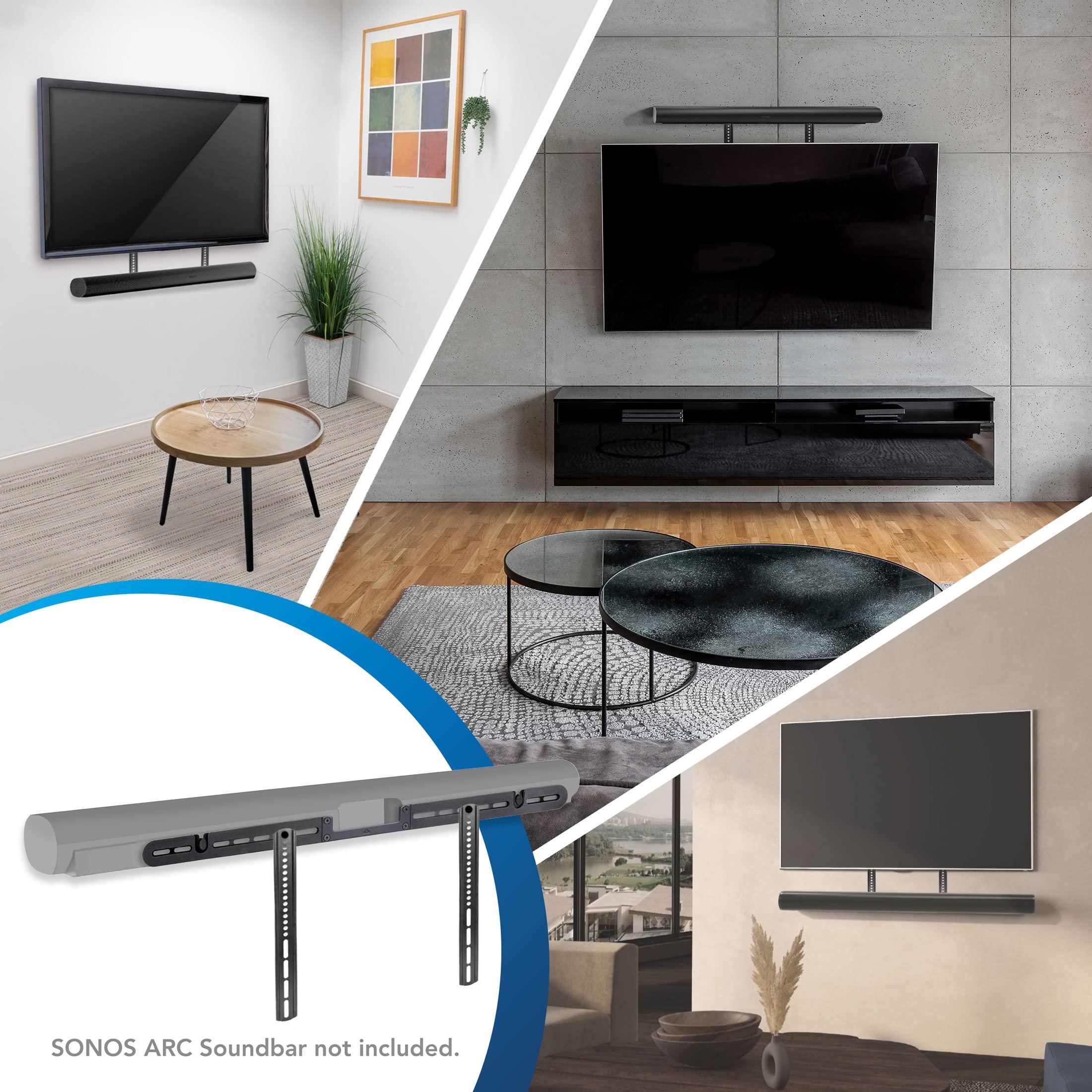 Mount-It! Mount-It! TV Speaker Bracket Compatible with Sonos Arc Soundbars | Soundbar Mount for TV to Achieve Directional Sound All Around, Designed for Compatibility with Sonos Arc
