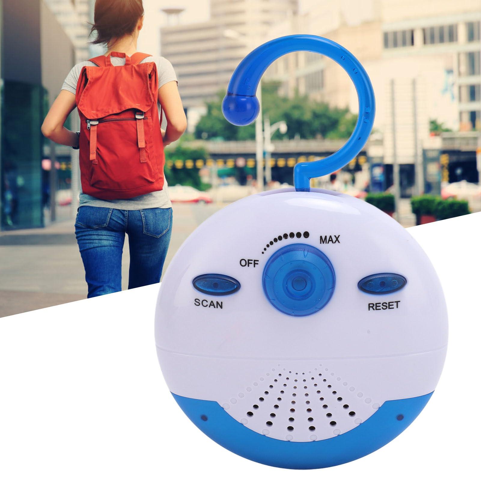 Dpofirs Shower Radio, Mini Portable FM Shower Radio, Built in Speaker for Bathroom Kitchen, Kayaking, Boating, Hiking, Shower Speaker FM Radio with HD Sound
