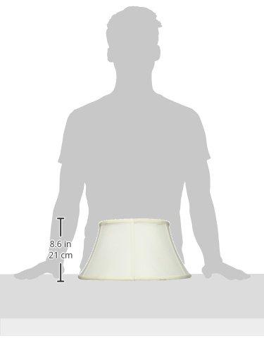 Royal Designs, Inc. Royal Designs, Inc. Shallow Drum Bell Billiotte Wall Lamp Shade, BS-711-15WH, White, 9.5 x 15 x 8