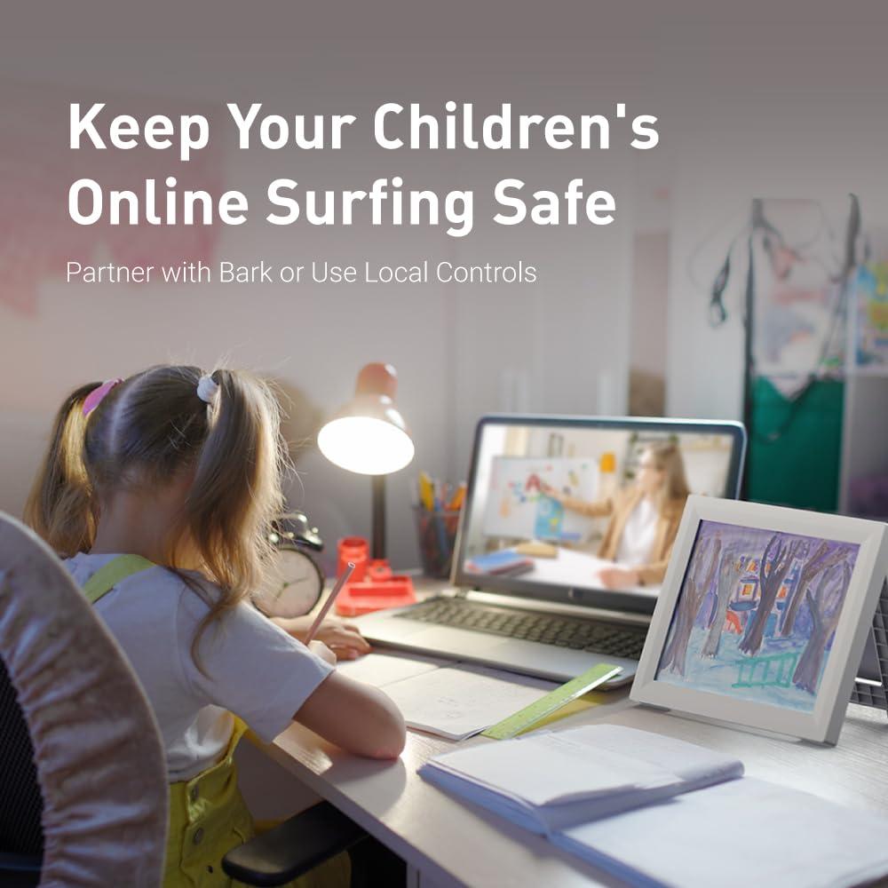 GL.iNet GL.iNet GL-B3000 (Marble) Wireless WiFi 6 Router with Wall-Mountable Photo Frame, Dual-Band AX3000, OpenVPN & WireGuard, Bark & AdGuard Home Parental Controls, OpenWrt, 3 Gigabit Ethernet Ports