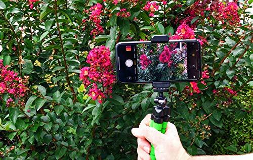 DaVoice DaVoice Tripod Phone Mount Adapter, 360 Rotating Holder, Compatible with iPhone Smartphone Camera Stand, Universal Cell Phone Attachment Clip Clamp