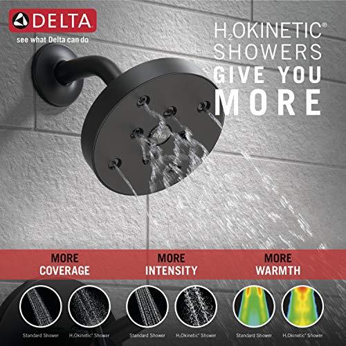 DELTA FAUCET Delta Faucet Trinsic 17 Series Dual-Function Tub and Shower Trim Kit, Shower Faucet, Single-Spray H2Okinetic Shower Head, Venetian Bronze T17459-RB (Valve Not Included)