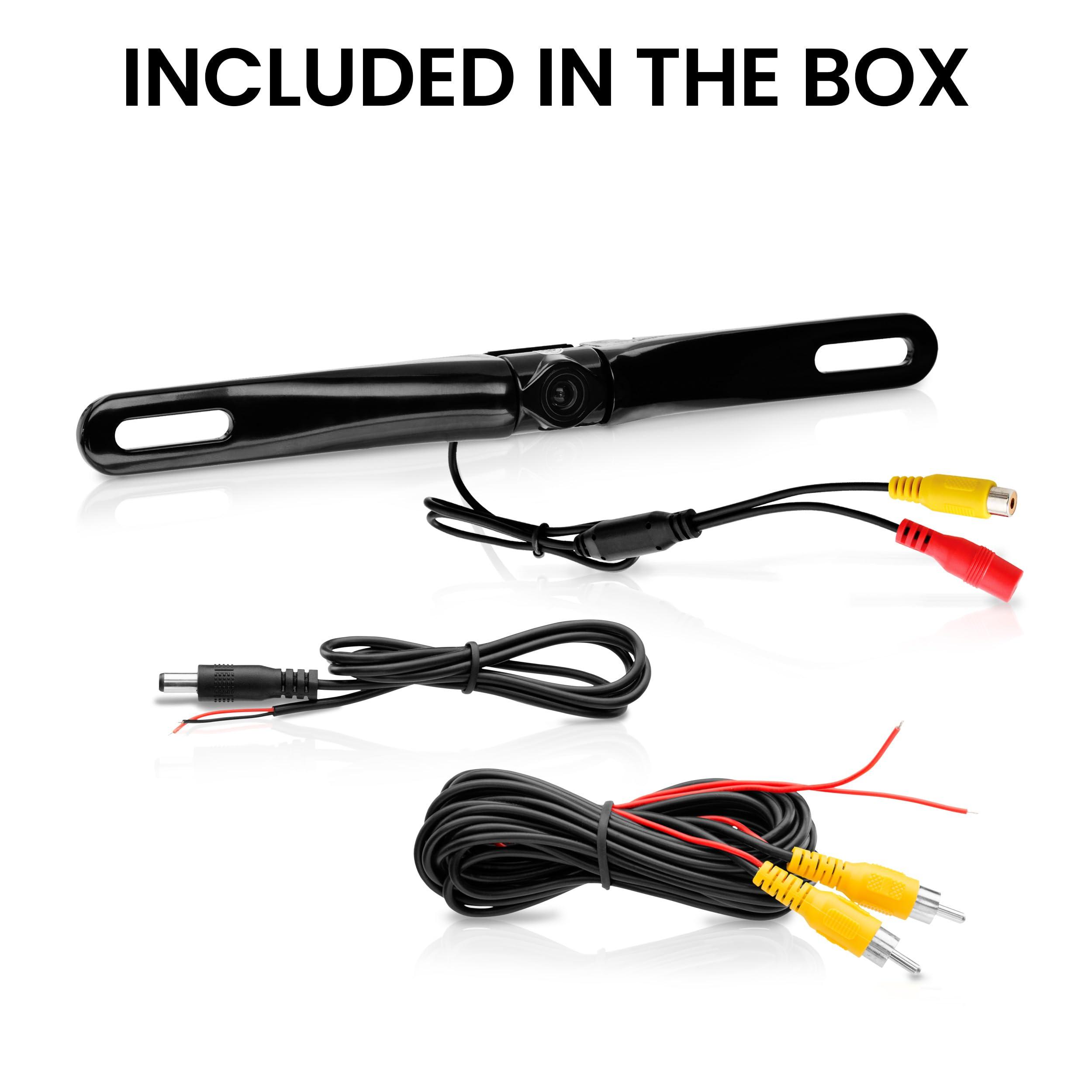 BOSS Audio Systems BOSS Audio Systems LPCB36 Car Truck Rearview Backup Reverse Camera - License Plate Mount, 170 Wide Angle Rear View Cam, Low Light Friendly