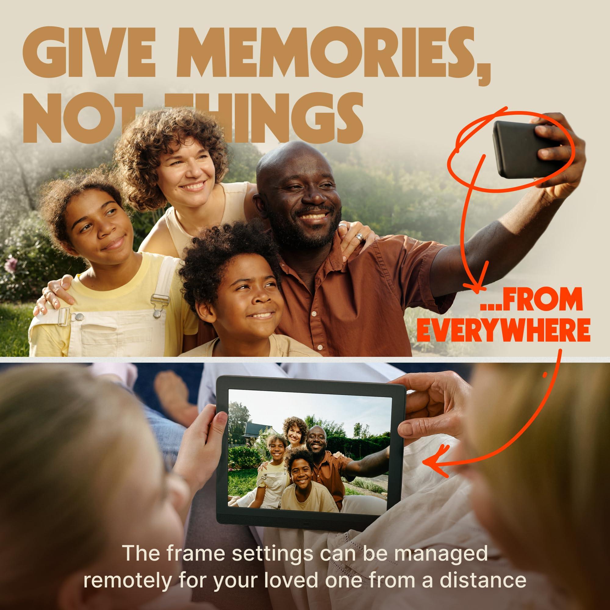 Pix Star PixStar 10 inch Digital Frame WiFi | Free Unlimited Cloud Storage | Motion Sensor | Highly giftable for Grandparents | IPS Display | Easy Setup Digital Photo Frame | Electronic Picture Frame