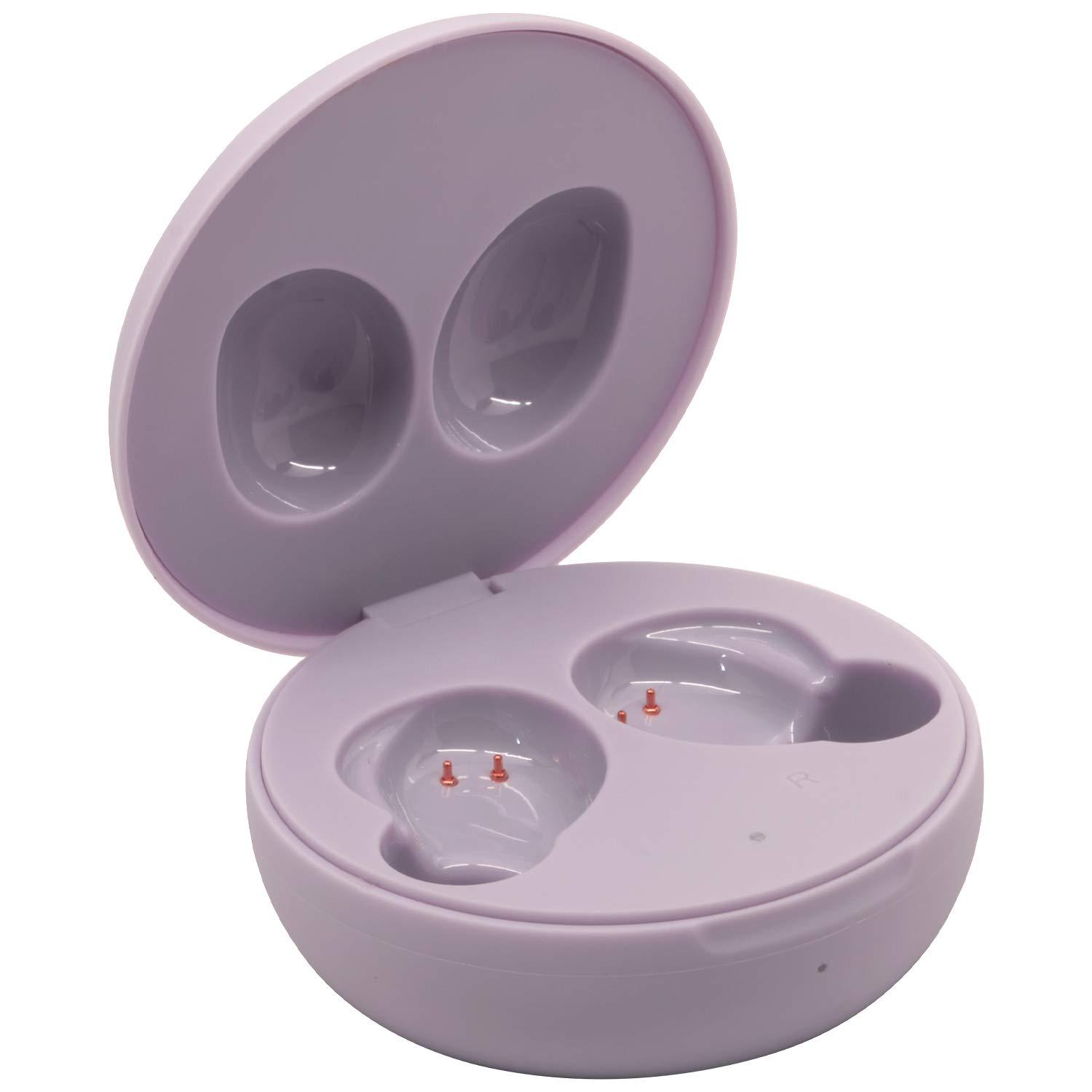 iHome iHome Wireless Earbuds with Charging Case, Water Resistant Bluetooth Earphones with Microphone and Touch Control, Purple