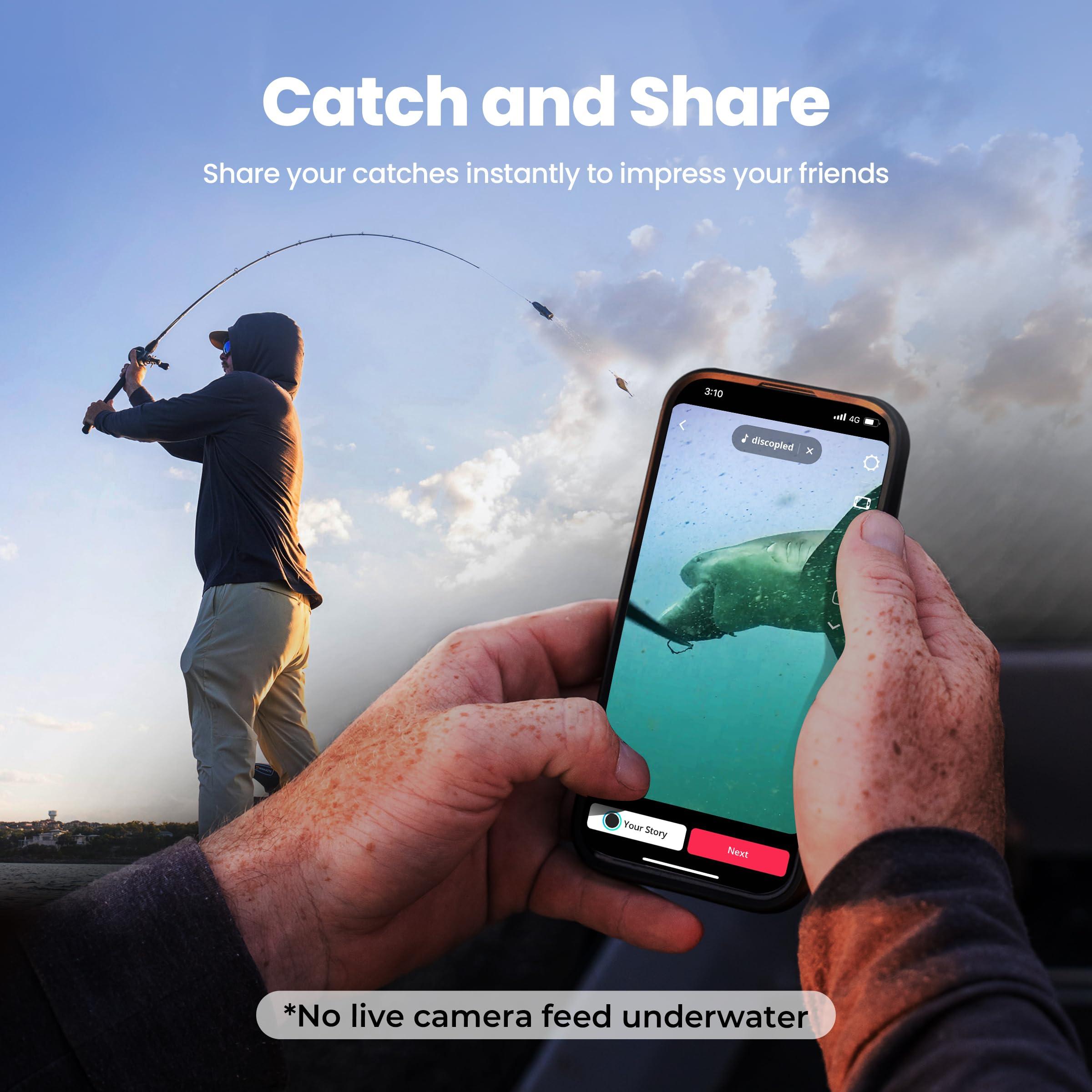 Chasing CanFish Fishing CamX Underwater Fishing Camera, HD 1080P &136Ultra-Wide-Angle,656FT ROV Waterproof/Motion Sensing/Segmented Intelligent Recording/Wireless Charge/App Compatible with iOS and Android