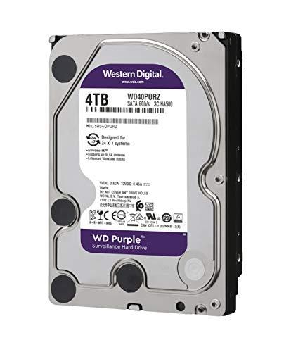 Western Digital Western Digital 4TB WD Purple Surveillance Internal Hard Drive HDD - SATA 6 Gb/s, 64 MB Cache, 3.5" - WD40PURZ