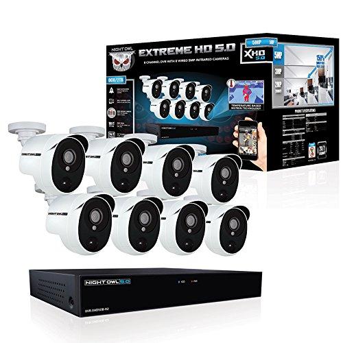 Night Owl Security Night Owl Security Security System Home Security System, White (XHD502-88P)