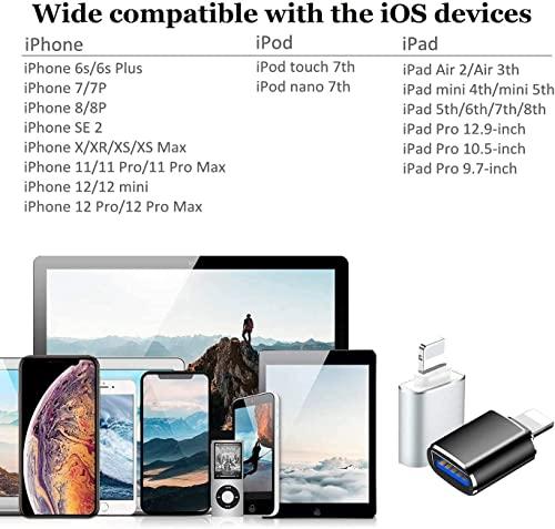 PAINICA Lightning Male to USB3.0 Female Adapter OTG Cable [Apple MFi Certified]PAINICA USB OTG Data Sync Converter for iPhone/iPad/iPod Support Camera Card Reader, Mouse, Keyboard, Hubs, Connect U Disk-Black