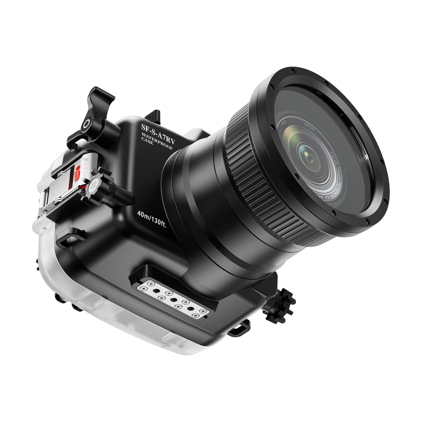 HolaFoto Seafrogs Underwater Housing for Sony A7R V Sony a7r5 [40M/130FT] Waterproof Diving Case for Sony Alpha 7R IV + FE 28-70mm F3.5-5.6, FE 16-35mm F4 ZA OSS Lenses
