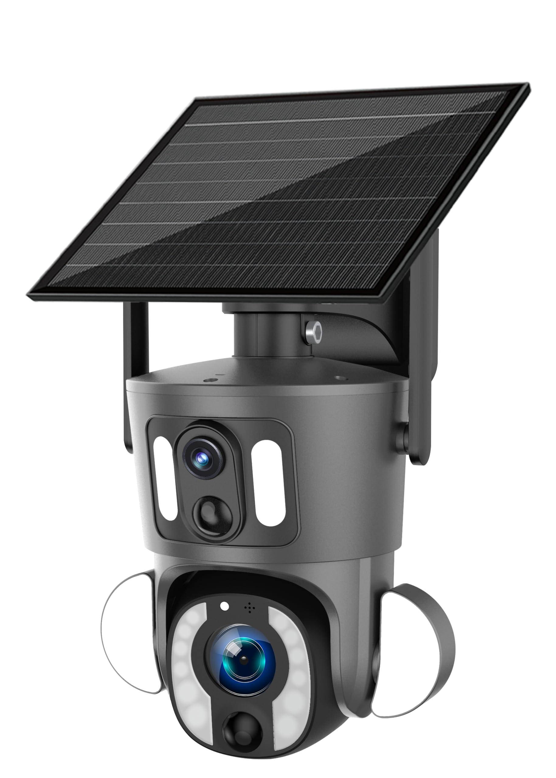 Zetronix Zetronix HD 4G LTE/GSM Network Cell Phone Solar Battery Powered Outdoor-Security-PTZ-IP-Camera Motion Activated Light and Color Night Vision, White, Solar Panel, Rotating Camera, Wireless