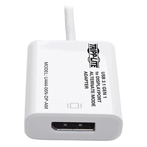 Tripp Lite Tripp Lite USB C to DisplayPort Video Adapter Converter 4Kx2K M/F, Thunderbolt 3 Compatible, USB-C to DP, USB Type-C, USB Type C 6in (U444-06N-DP-AM)