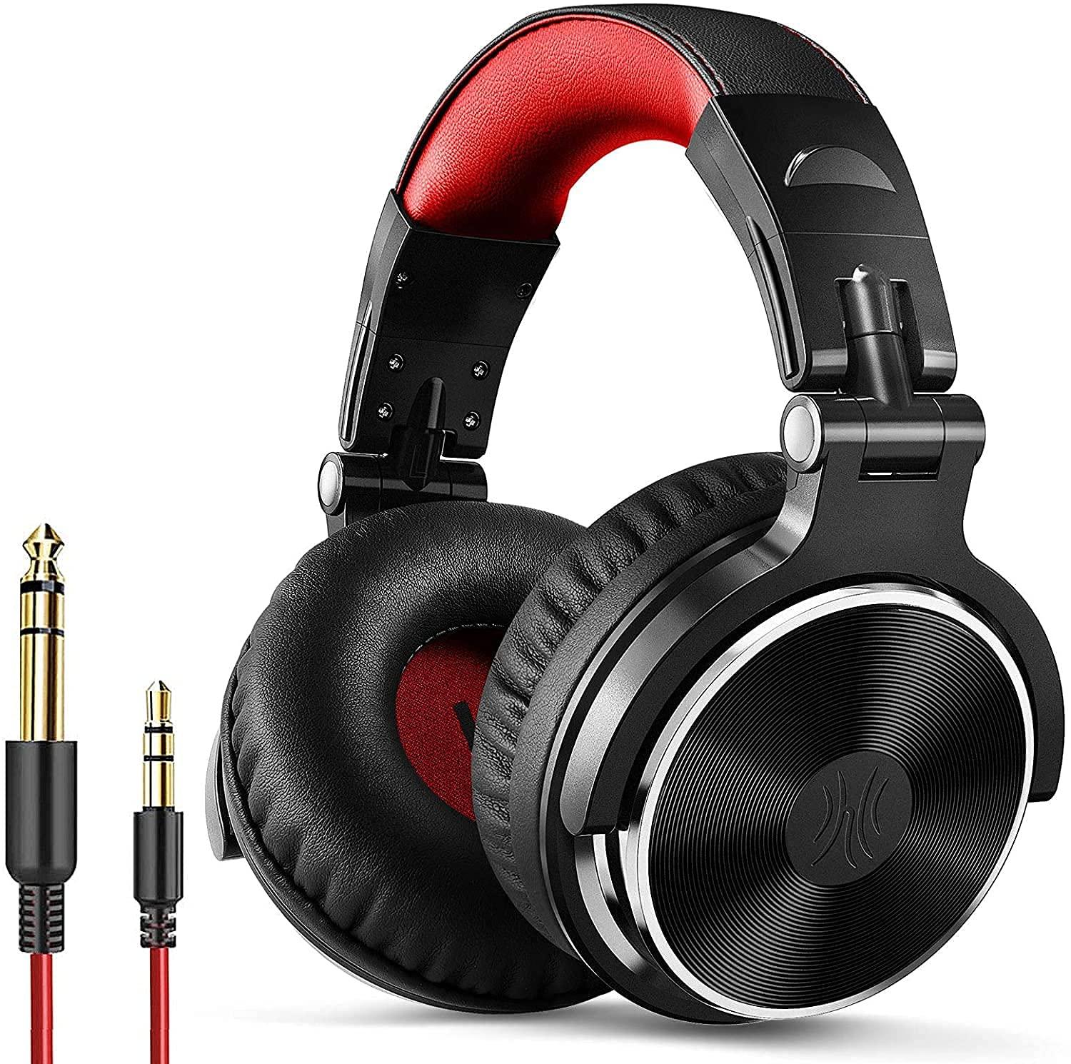 OneOdio OneOdio Over Ear Headphone, Wired Bass Headsets with 50mm Driver, Foldable Lightweight Headphones and Additional 3.5mm Audio Cable with Mic and On Off Button (3.9ft)