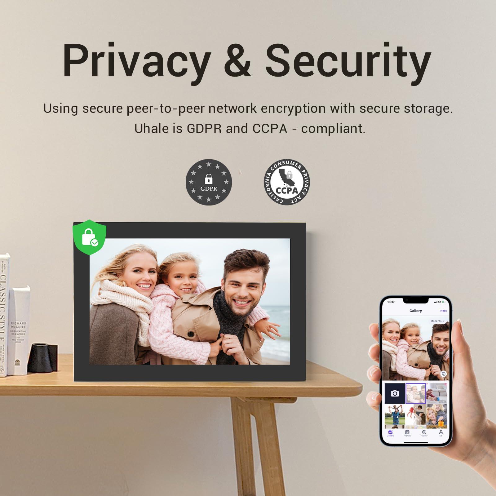 Bgift Bgift 10.1 Inch WiFi Digital Picture Frame, Digital Photo Frame with 32GB Storage and SD Card Slot, IPS HD Touch Screen Share Photos and Videos Remotely via APP - Ideal for Family and Friends