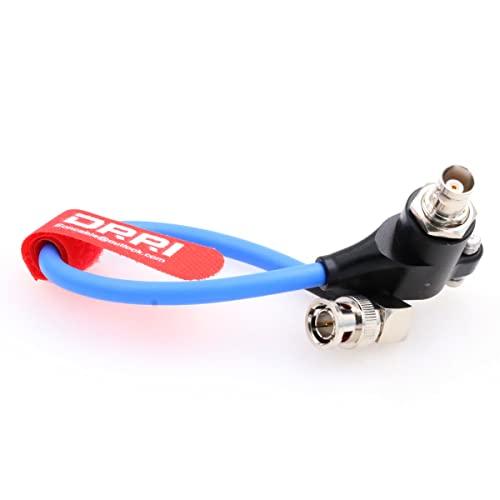 DRRI 12G SDI Protector Cable Galvanic-Isolators BNC Male to Right Angle BNC Female for ARRI Mini,RED Komodo (Blue)