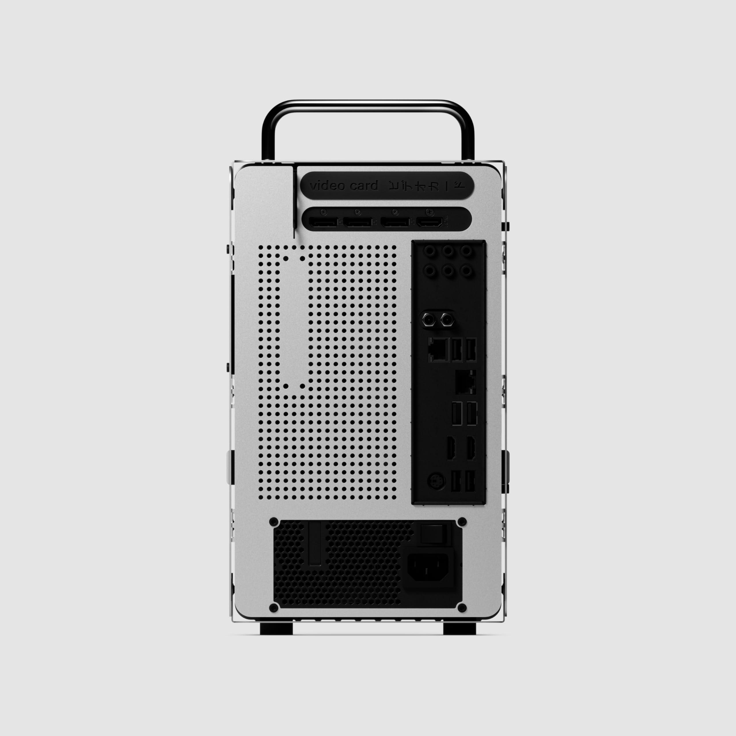Teenage Engineering teenage engineering Computer-1 Mini-ITX PC Computer case Chassis with Powder Coated Aluminum, Chrome Metal Handles, and Dual-Slot GPU, Small Form Factor, Compatible with SFX Power Supply (Aluminum)
