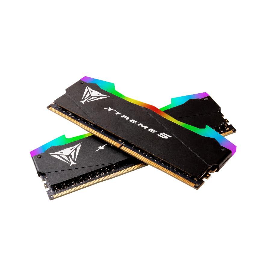 Patriot Memory Patriot Viper Xtreme 5 RGB DDR5 RAM 48GB (2X24GB) 8000MT/s CL38 1.45v UDIMM Desktop Gaming Memory Kit Compatible with Intel XMP - PVXR548G80C38K