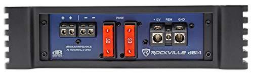 Rockville Store Rockville dB14 4000w Peak/1000w RMS Mono 2 Ohm Amplifier Car Audio Amp Bundle with Rockville RWK4CU 4 AWG Gauge 100% Copper Complete Amp Installation Wire Kit OFC