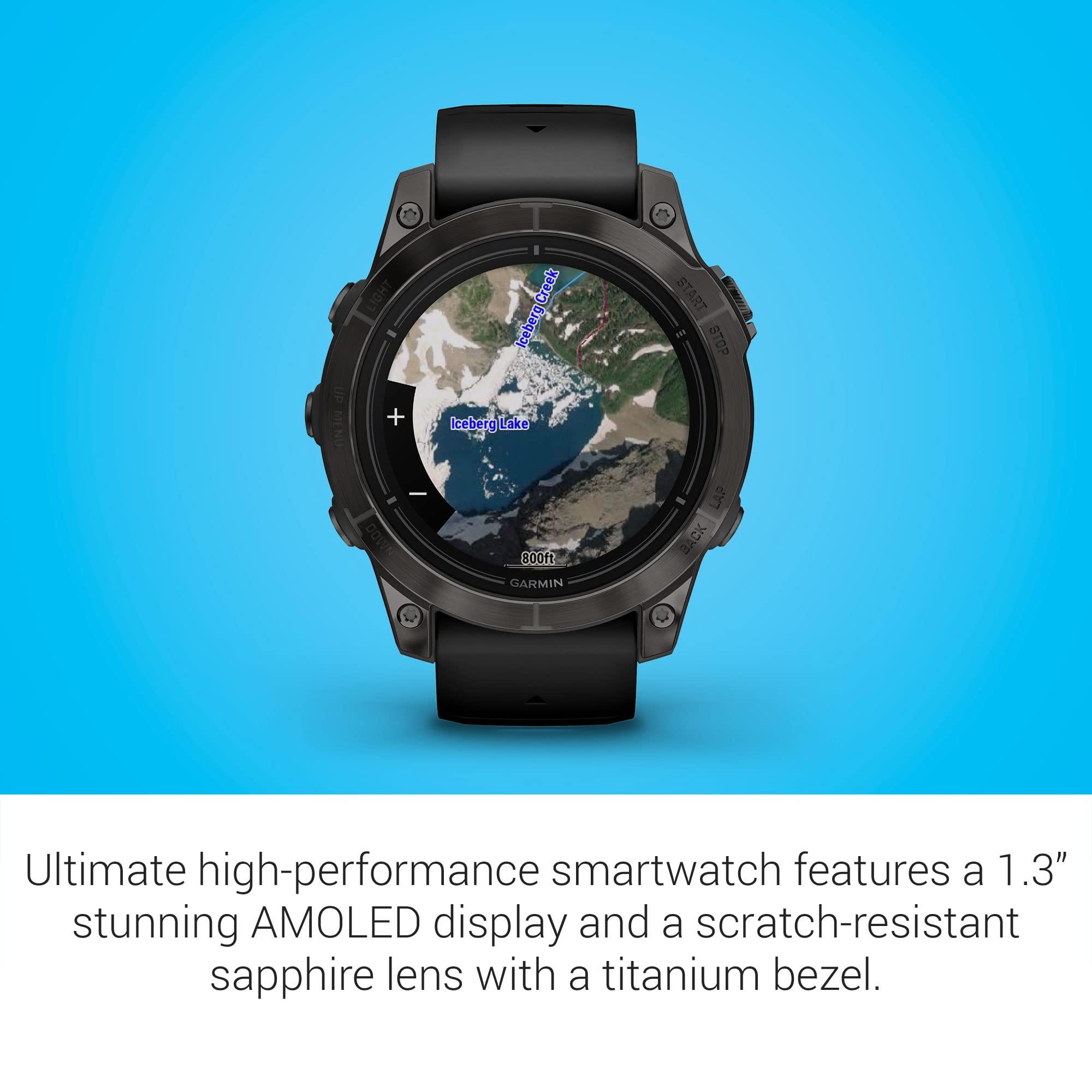 Garmin Garmin epix Pro (Gen 2) Sapphire Edition, 47mm, High Performance Smartwatch, Advanced Training Technology, Built-in Flashlight, Black