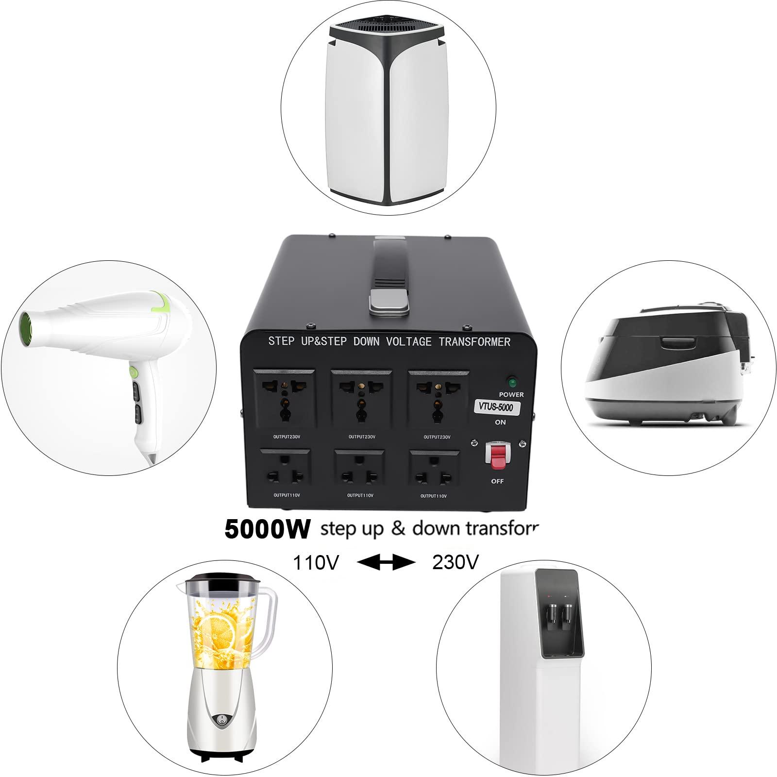 CNCEST CNCEST 5000W Voltage Converter Transformer Step Up/Down Converter 110V220V Heavy Duty