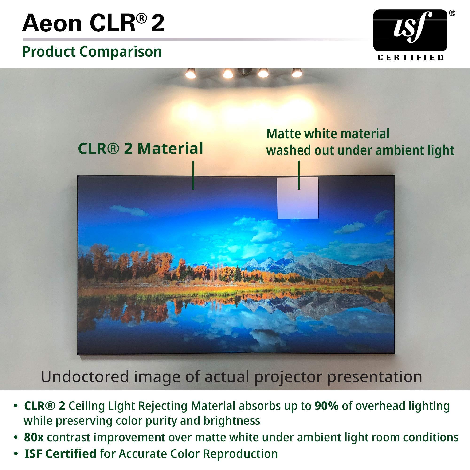 Elite Screens Elite Screens Aeon CLR2, 123-Inch ALR Projector Screen, Edge-Free Fixed Frame, 90% Ambient Light Rejecting, Grey Screen for UST & Short Throw ProjectorsIndoor Movie & Home Theater Screen, AR123H-CLR2