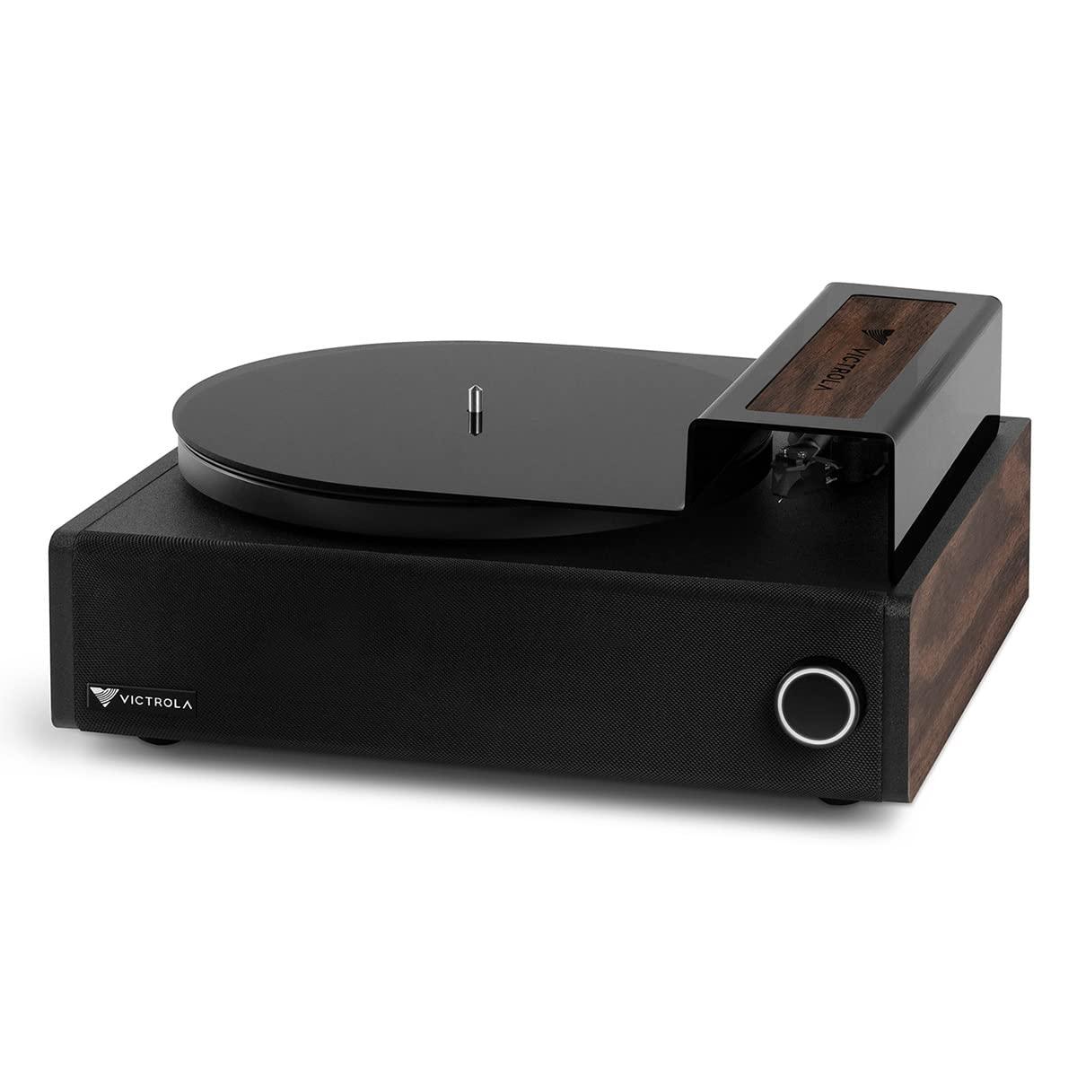 Victrola Victrola Premiere V1 Soundbar System with Built-in Record Player, Wireless Subwoofer and 5.0 Bluetooth Streaming, Stereo Soundbar, 6.5\" Powered Subwoofer, Supports 33-1/3 and 45 RPM Vinyl Records