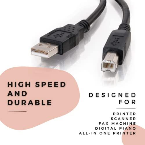 DIGITMON DIGITMON 6 FEET USB Cable for Samsung SCX-3405W Black & White Multifunction Laser Printer