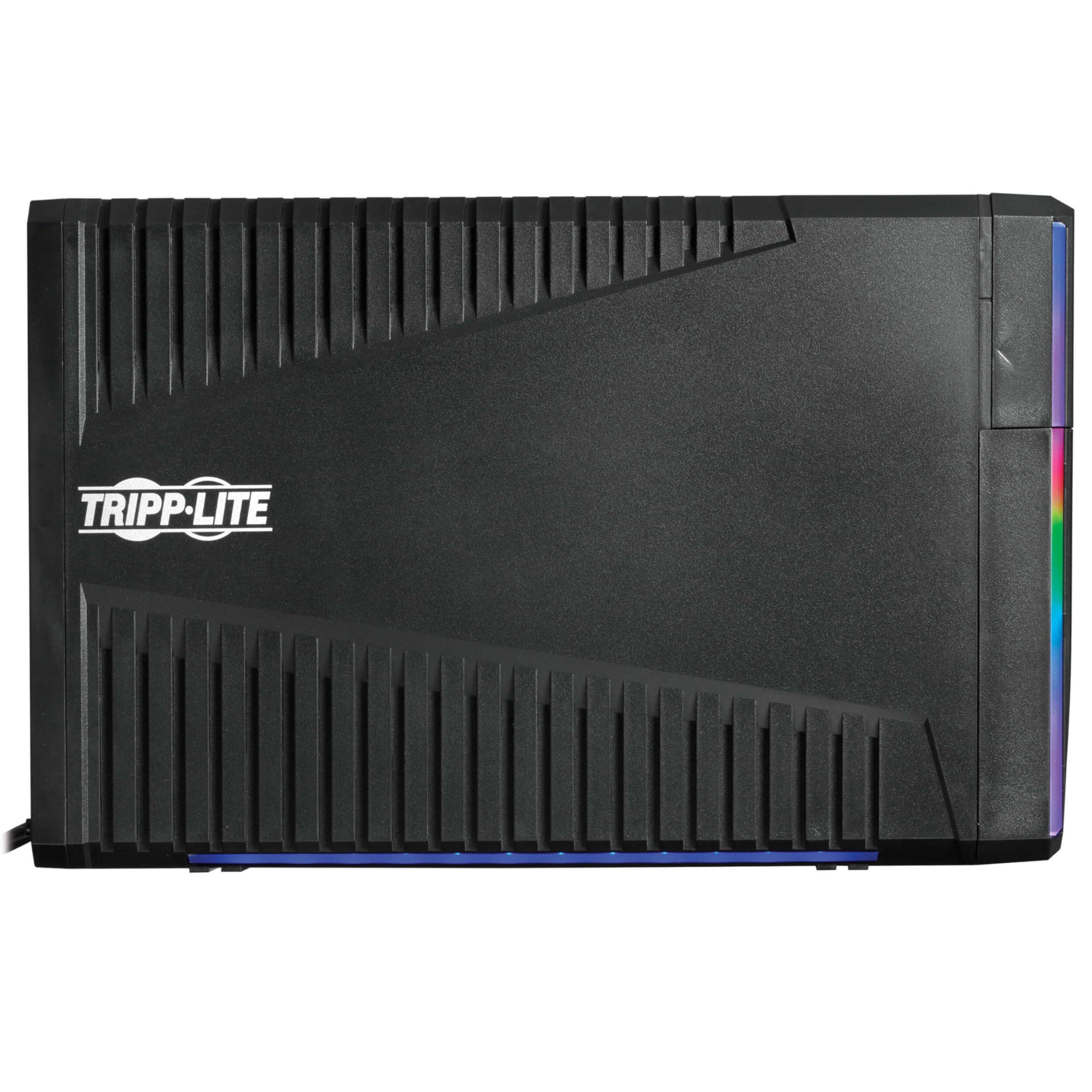 Tripp Lite Tripp Lite Pure Sine Wave Gaming UPS Battery Backup, 1500VA 900W 120V, Detachable LCD, Automatic Voltage Regulation, USB, RGB LED Lights, 3-Year Warranty & $250K Insurance (SMART1500PSGLCD)