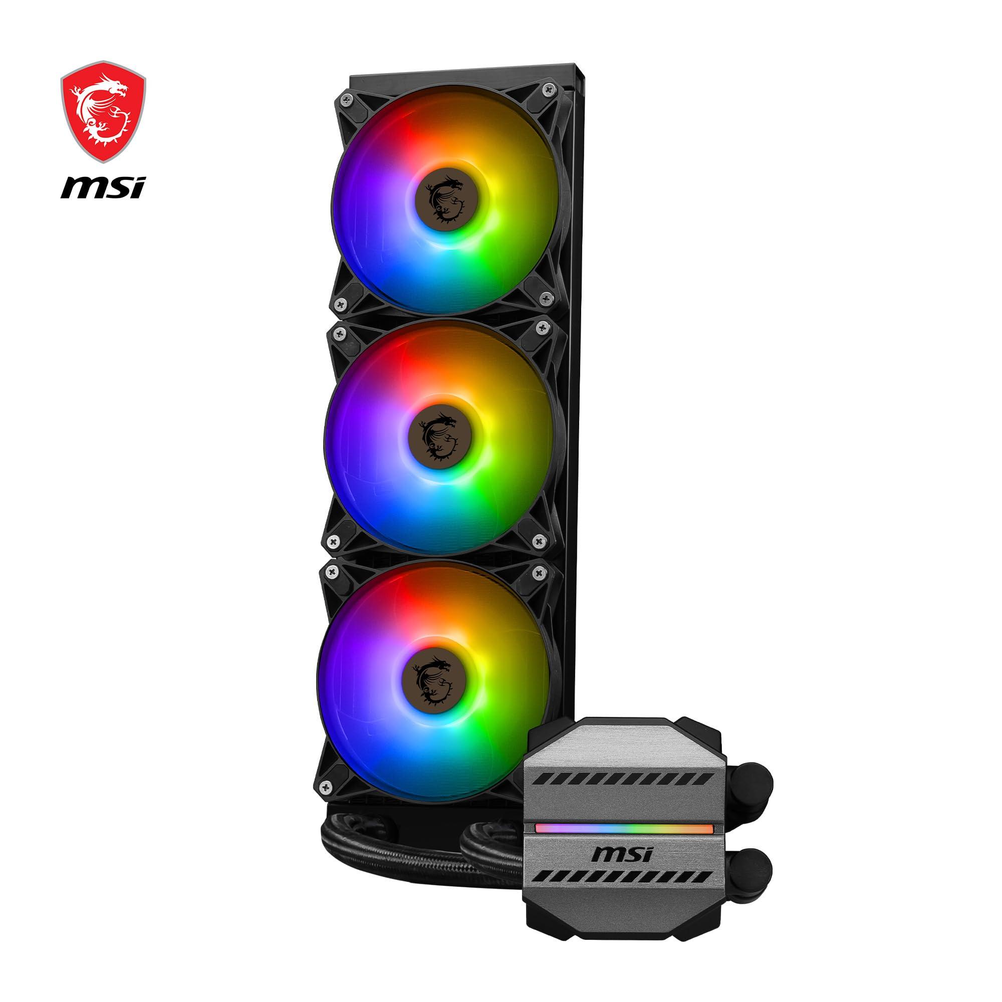 MSI MSI MAG CORELIQUID M360 AIO CPU Liquid Cooler - 12 Way Split-Flow Water Cooling, Evaporation-Proof Tubing, It Supports mainsteam Socket Like AM5 and 1700