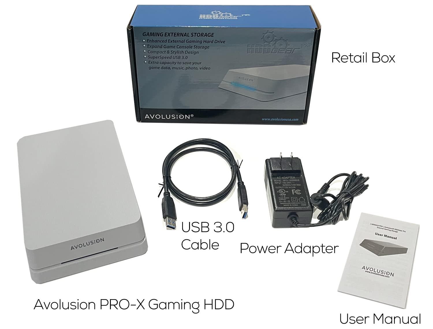 Avolusion Avolusion HDDGear Pro 6TB 7200RPM USB 3.0 External Gaming Hard Drive (for PS5) White (Renewed)