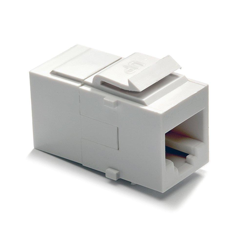On-Q Legrand - On-Q Cat 6 Coupler, Keystone Insert, White, WP3452WHV1 0.8" x 3.125" x 5.0"
