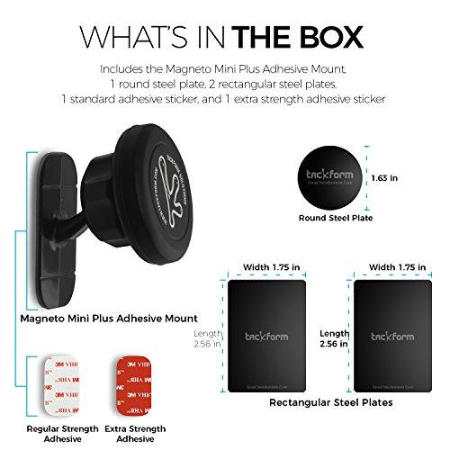 Tackform Solutions Phone Holder, Tackform Magnetic Phone Mount with Stick On Base [for Car, Kitchen, Bedside, Bathroom] Cell Phone Car Mount [Magnetic Phone Holder for Car] Sticky Adhesive Mount Holder for All Phones