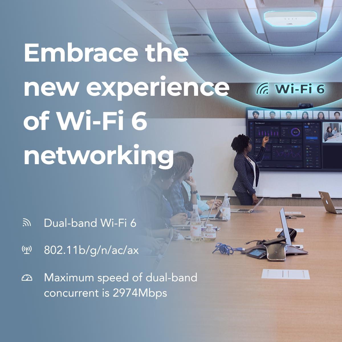 inhandgo InHand Networks EAP600 Enterprise Access Point Indoor Wi-Fi6 AP, Cloud Managed